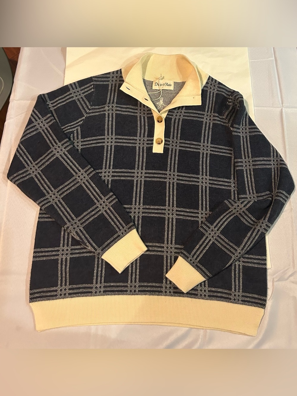 NWOT Golf PEYTON PLAID Draw & Fade wool mix